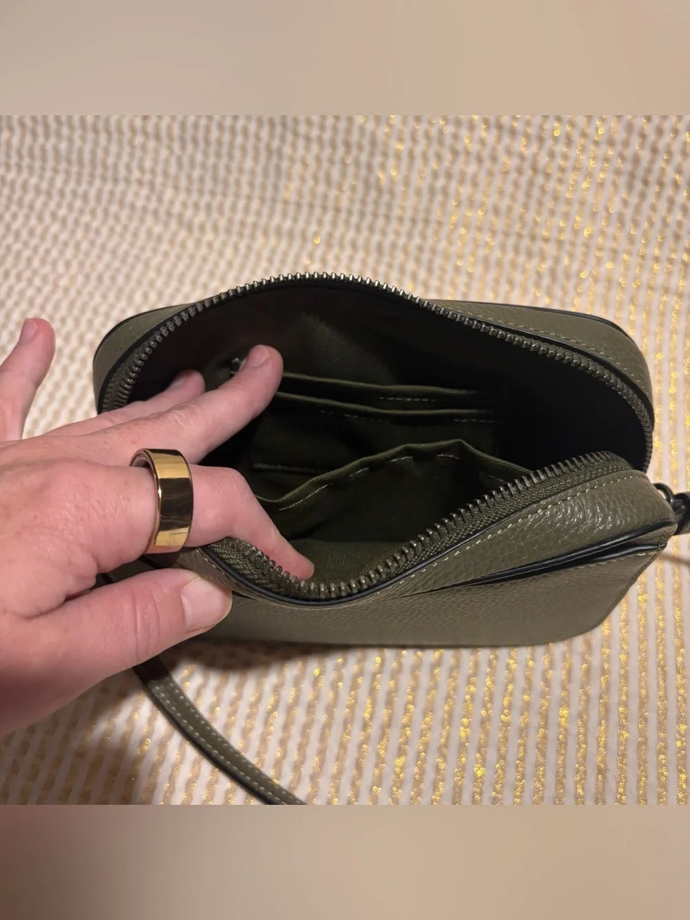 Coach Mini Camera Crossbody Olive/Gunmetal
